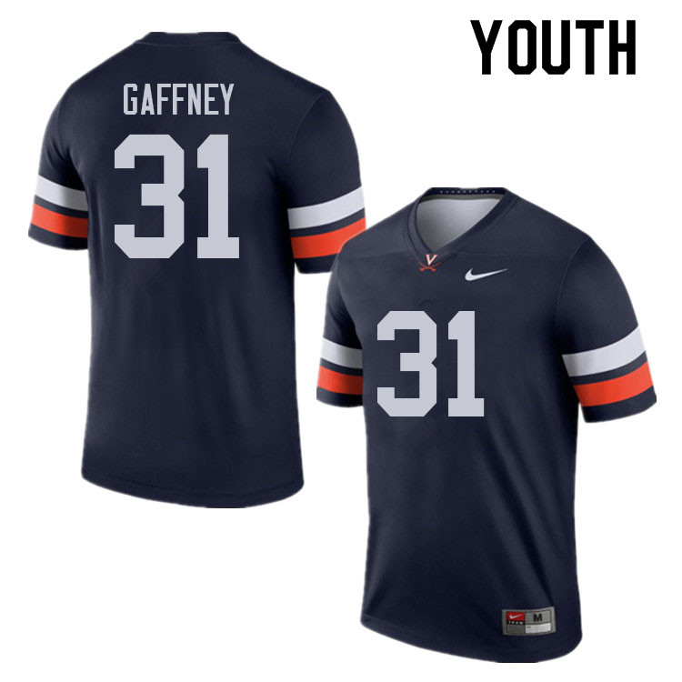 Youth #31 Micah Gaffney Virginia Cavaliers College Football Jerseys Sale-Navy - Click Image to Close